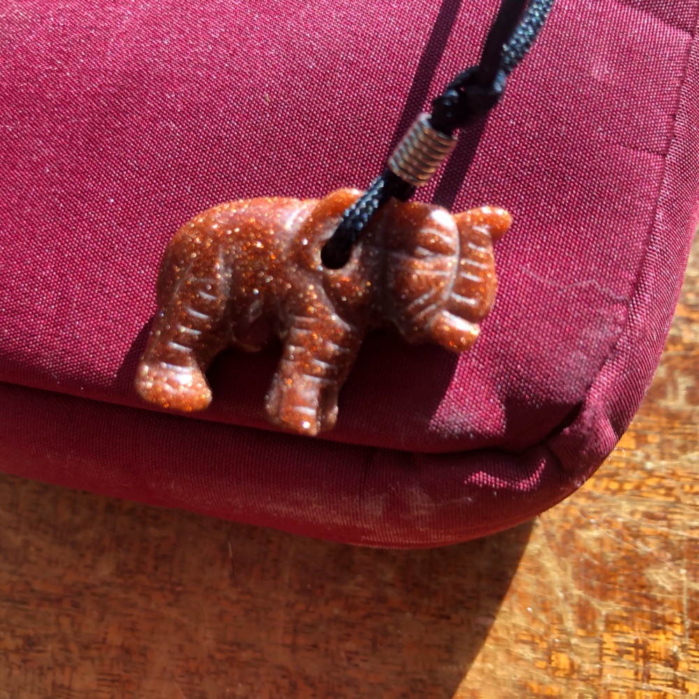 3/$15 Adorable sparkley gem elephant tie necklace